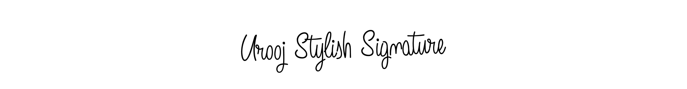 You should practise on your own different ways (Angelique-Rose-font-FFP) to write your name (Urooj Stylish Signature) in signature. don't let someone else do it for you. Urooj Stylish Signature signature style 5 images and pictures png