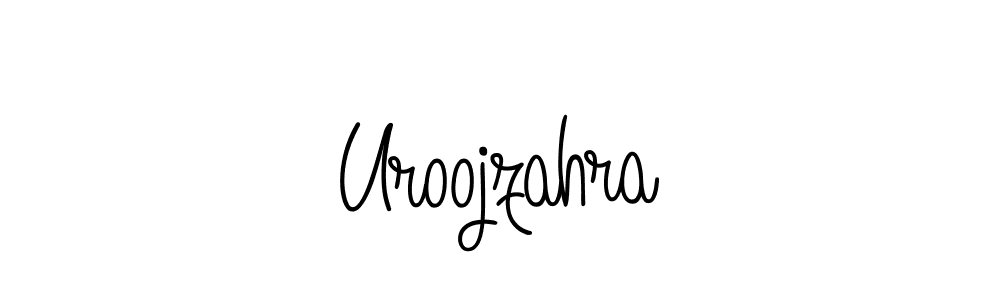 Make a beautiful signature design for name Uroojzahra. With this signature (Angelique-Rose-font-FFP) style, you can create a handwritten signature for free. Uroojzahra signature style 5 images and pictures png