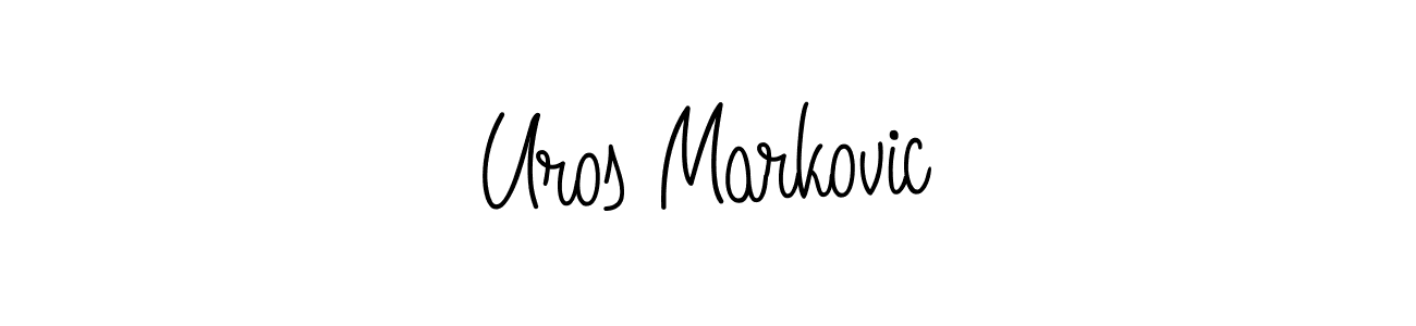 The best way (Angelique-Rose-font-FFP) to make a short signature is to pick only two or three words in your name. The name Uros Markovic include a total of six letters. For converting this name. Uros Markovic signature style 5 images and pictures png