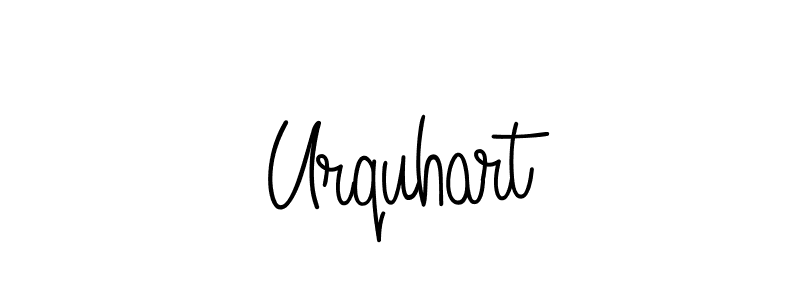 Use a signature maker to create a handwritten signature online. With this signature software, you can design (Angelique-Rose-font-FFP) your own signature for name Urquhart. Urquhart signature style 5 images and pictures png