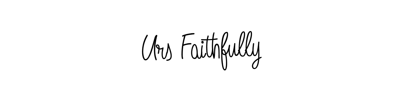 Design your own signature with our free online signature maker. With this signature software, you can create a handwritten (Angelique-Rose-font-FFP) signature for name Urs Faithfully. Urs Faithfully signature style 5 images and pictures png