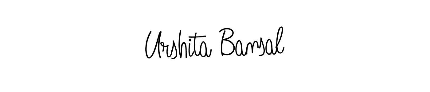How to make Urshita Bansal name signature. Use Angelique-Rose-font-FFP style for creating short signs online. This is the latest handwritten sign. Urshita Bansal signature style 5 images and pictures png
