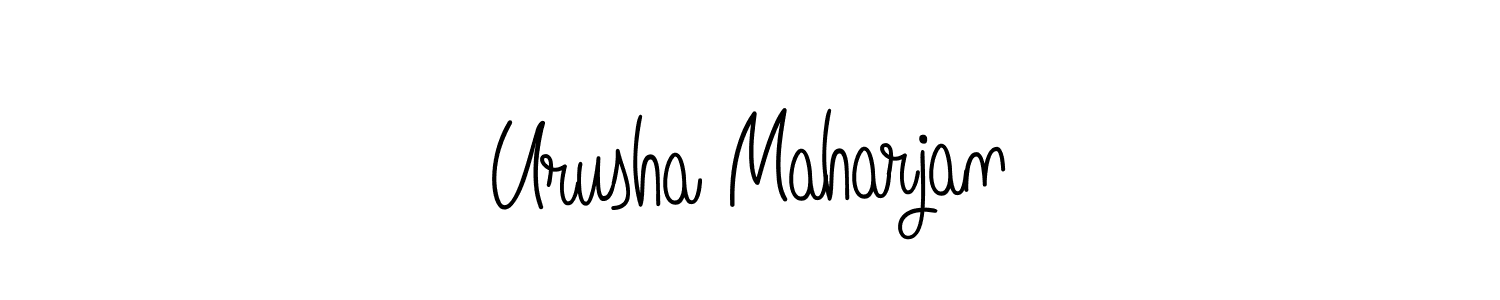 How to make Urusha Maharjan signature? Angelique-Rose-font-FFP is a professional autograph style. Create handwritten signature for Urusha Maharjan name. Urusha Maharjan signature style 5 images and pictures png