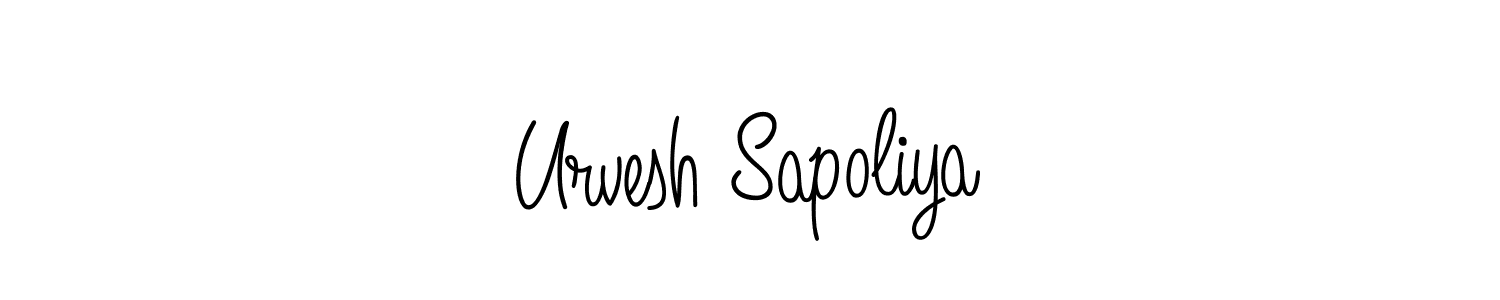 How to make Urvesh Sapoliya signature? Angelique-Rose-font-FFP is a professional autograph style. Create handwritten signature for Urvesh Sapoliya name. Urvesh Sapoliya signature style 5 images and pictures png