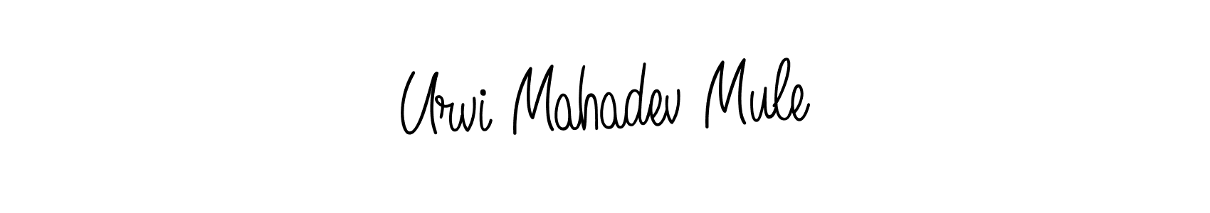 Urvi Mahadev Mule stylish signature style. Best Handwritten Sign (Angelique-Rose-font-FFP) for my name. Handwritten Signature Collection Ideas for my name Urvi Mahadev Mule. Urvi Mahadev Mule signature style 5 images and pictures png