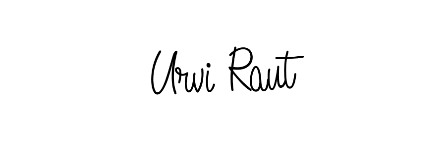 The best way (Angelique-Rose-font-FFP) to make a short signature is to pick only two or three words in your name. The name Urvi Raut include a total of six letters. For converting this name. Urvi Raut signature style 5 images and pictures png