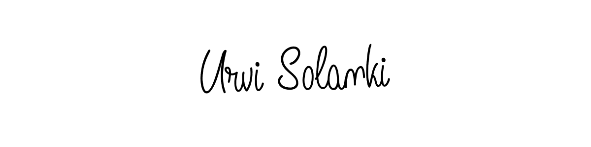 Use a signature maker to create a handwritten signature online. With this signature software, you can design (Angelique-Rose-font-FFP) your own signature for name Urvi Solanki. Urvi Solanki signature style 5 images and pictures png