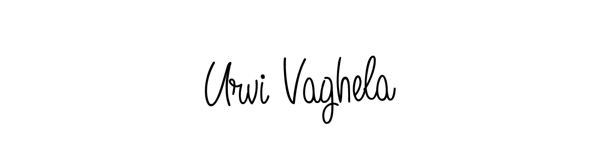 Use a signature maker to create a handwritten signature online. With this signature software, you can design (Angelique-Rose-font-FFP) your own signature for name Urvi Vaghela. Urvi Vaghela signature style 5 images and pictures png