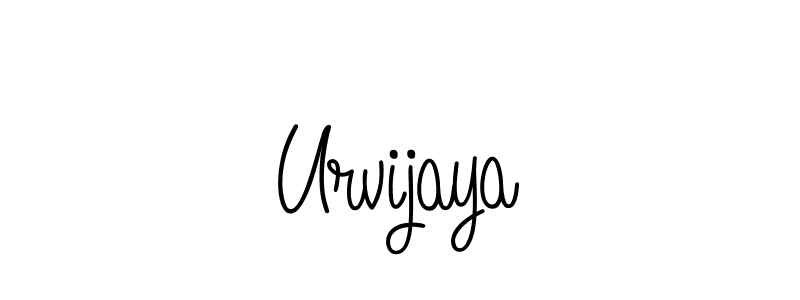 How to Draw Urvijaya signature style? Angelique-Rose-font-FFP is a latest design signature styles for name Urvijaya. Urvijaya signature style 5 images and pictures png