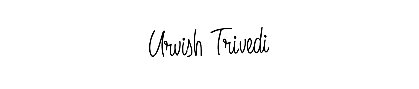 Use a signature maker to create a handwritten signature online. With this signature software, you can design (Angelique-Rose-font-FFP) your own signature for name Urvish Trivedi. Urvish Trivedi signature style 5 images and pictures png