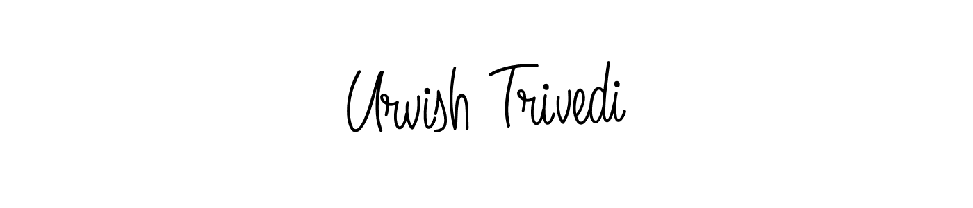 Use a signature maker to create a handwritten signature online. With this signature software, you can design (Angelique-Rose-font-FFP) your own signature for name Urvish Trivedi. Urvish Trivedi signature style 5 images and pictures png