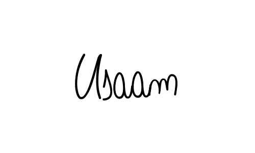 Usaam stylish signature style. Best Handwritten Sign (Angelique-Rose-font-FFP) for my name. Handwritten Signature Collection Ideas for my name Usaam. Usaam signature style 5 images and pictures png