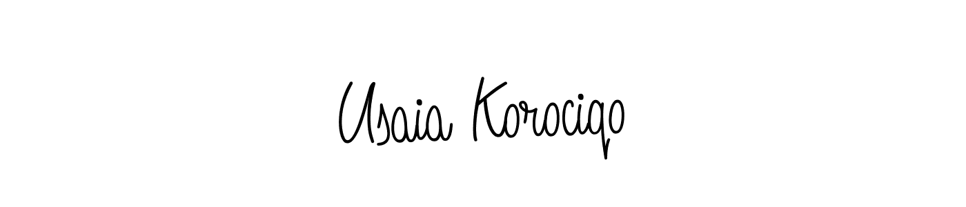How to Draw Usaia Korociqo signature style? Angelique-Rose-font-FFP is a latest design signature styles for name Usaia Korociqo. Usaia Korociqo signature style 5 images and pictures png