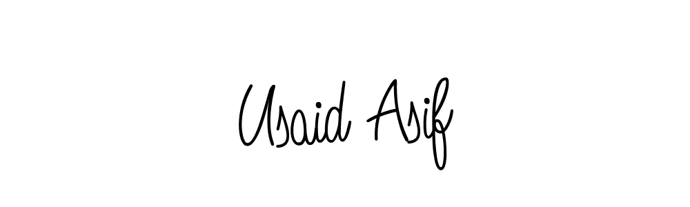 How to make Usaid Asif name signature. Use Angelique-Rose-font-FFP style for creating short signs online. This is the latest handwritten sign. Usaid Asif signature style 5 images and pictures png