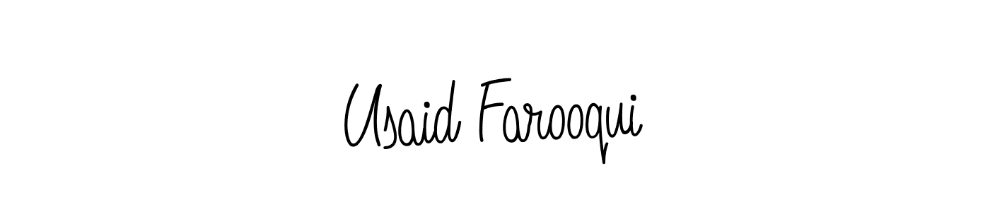 Also we have Usaid Farooqui name is the best signature style. Create professional handwritten signature collection using Angelique-Rose-font-FFP autograph style. Usaid Farooqui signature style 5 images and pictures png