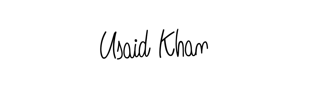How to Draw Usaid Khan signature style? Angelique-Rose-font-FFP is a latest design signature styles for name Usaid Khan. Usaid Khan signature style 5 images and pictures png