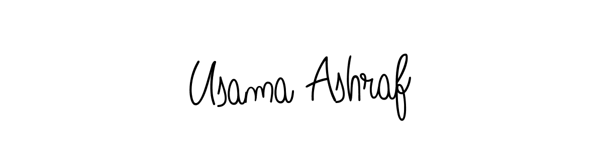 How to make Usama Ashraf name signature. Use Angelique-Rose-font-FFP style for creating short signs online. This is the latest handwritten sign. Usama Ashraf signature style 5 images and pictures png