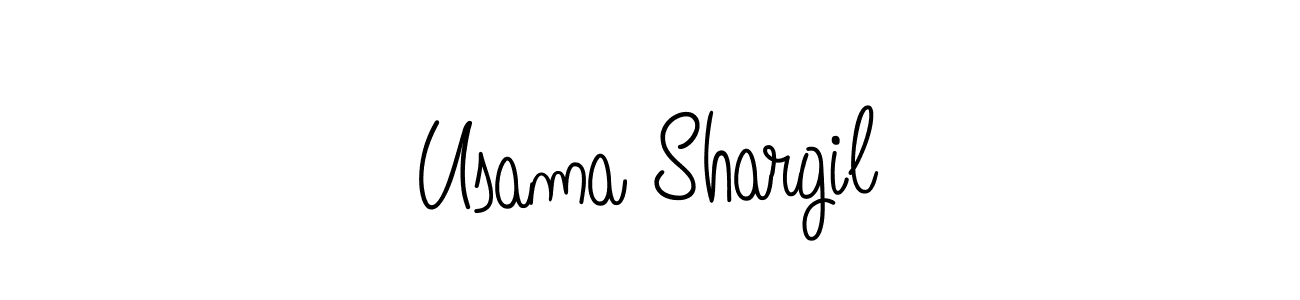 The best way (Angelique-Rose-font-FFP) to make a short signature is to pick only two or three words in your name. The name Usama Shargil include a total of six letters. For converting this name. Usama Shargil signature style 5 images and pictures png