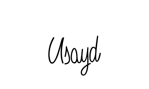 Make a beautiful signature design for name Usayd. With this signature (Angelique-Rose-font-FFP) style, you can create a handwritten signature for free. Usayd signature style 5 images and pictures png