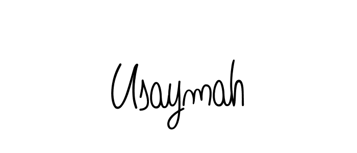 The best way (Angelique-Rose-font-FFP) to make a short signature is to pick only two or three words in your name. The name Usaymah include a total of six letters. For converting this name. Usaymah signature style 5 images and pictures png