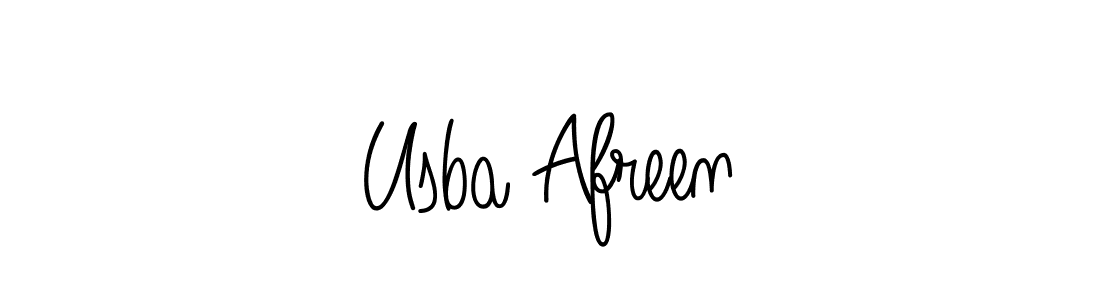 How to Draw Usba Afreen signature style? Angelique-Rose-font-FFP is a latest design signature styles for name Usba Afreen. Usba Afreen signature style 5 images and pictures png