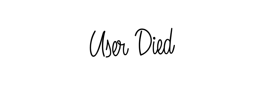 The best way (Angelique-Rose-font-FFP) to make a short signature is to pick only two or three words in your name. The name User Died include a total of six letters. For converting this name. User Died signature style 5 images and pictures png