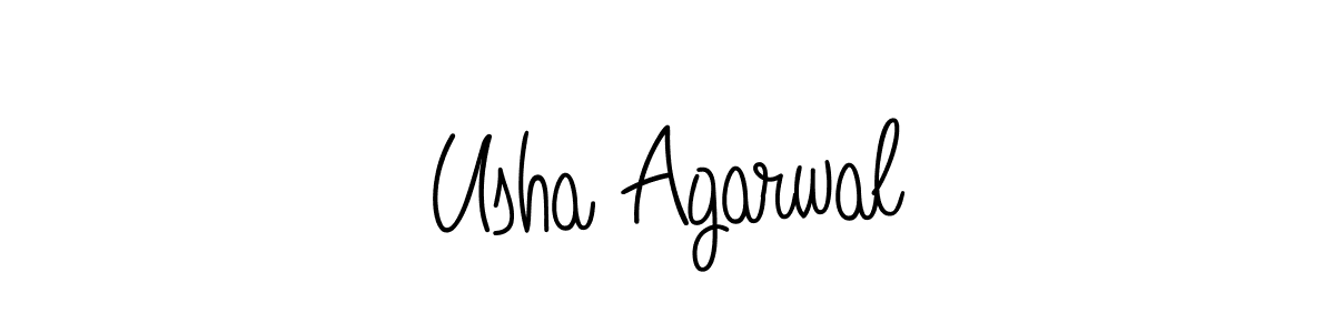 Design your own signature with our free online signature maker. With this signature software, you can create a handwritten (Angelique-Rose-font-FFP) signature for name Usha Agarwal. Usha Agarwal signature style 5 images and pictures png