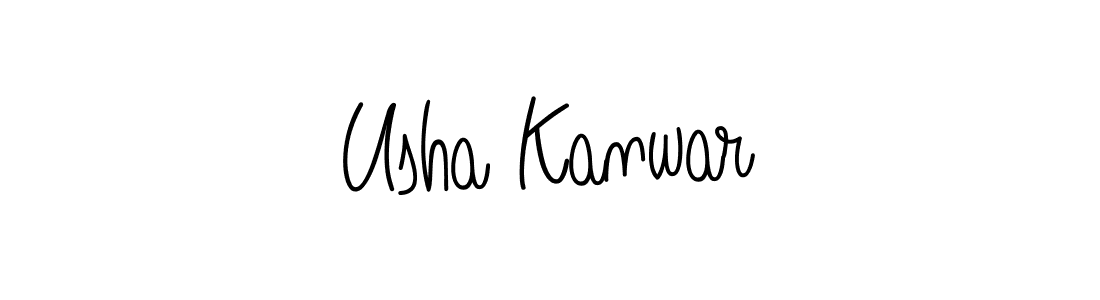 The best way (Angelique-Rose-font-FFP) to make a short signature is to pick only two or three words in your name. The name Usha Kanwar include a total of six letters. For converting this name. Usha Kanwar signature style 5 images and pictures png