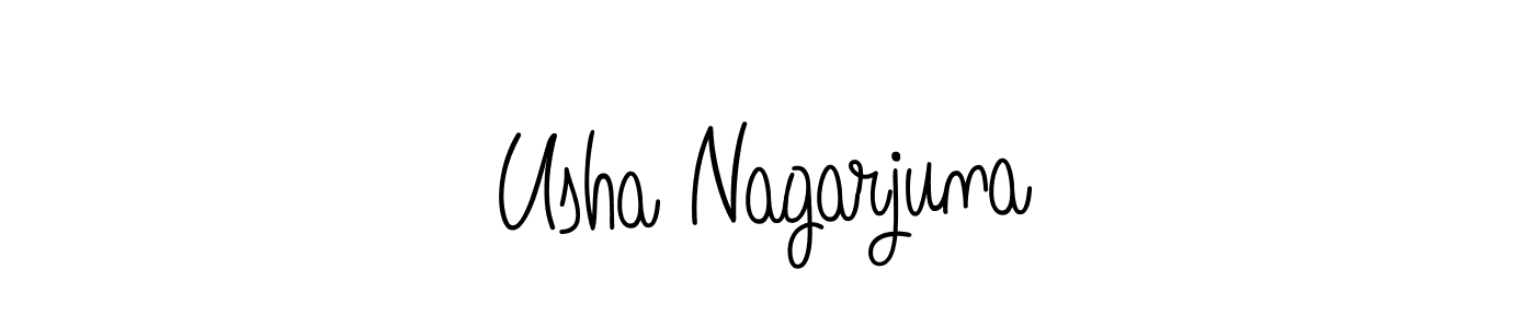 if you are searching for the best signature style for your name Usha Nagarjuna. so please give up your signature search. here we have designed multiple signature styles  using Angelique-Rose-font-FFP. Usha Nagarjuna signature style 5 images and pictures png