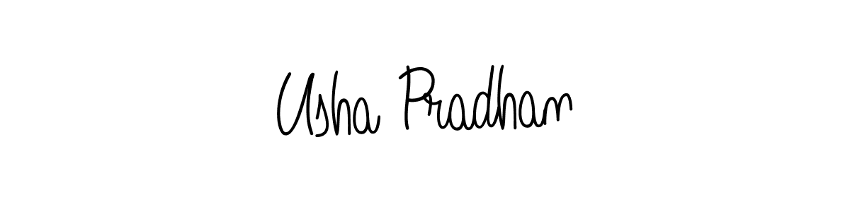 Design your own signature with our free online signature maker. With this signature software, you can create a handwritten (Angelique-Rose-font-FFP) signature for name Usha Pradhan. Usha Pradhan signature style 5 images and pictures png