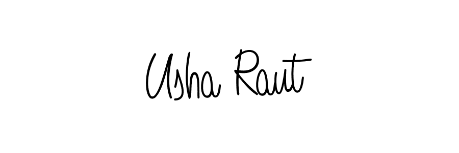 Design your own signature with our free online signature maker. With this signature software, you can create a handwritten (Angelique-Rose-font-FFP) signature for name Usha Raut. Usha Raut signature style 5 images and pictures png