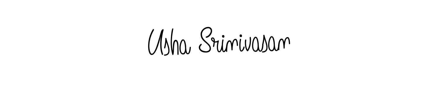 Use a signature maker to create a handwritten signature online. With this signature software, you can design (Angelique-Rose-font-FFP) your own signature for name Usha Srinivasan. Usha Srinivasan signature style 5 images and pictures png
