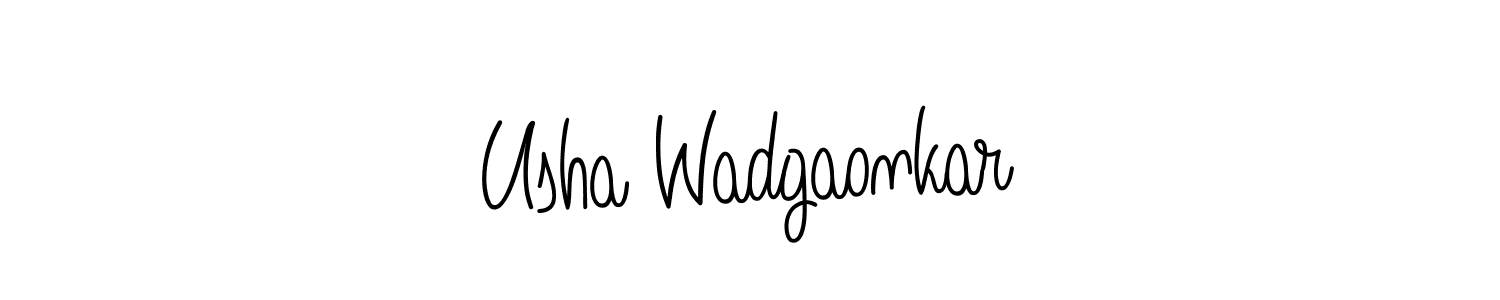 Check out images of Autograph of Usha Wadgaonkar name. Actor Usha Wadgaonkar Signature Style. Angelique-Rose-font-FFP is a professional sign style online. Usha Wadgaonkar signature style 5 images and pictures png