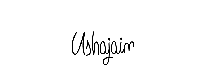 The best way (Angelique-Rose-font-FFP) to make a short signature is to pick only two or three words in your name. The name Ushajain include a total of six letters. For converting this name. Ushajain signature style 5 images and pictures png