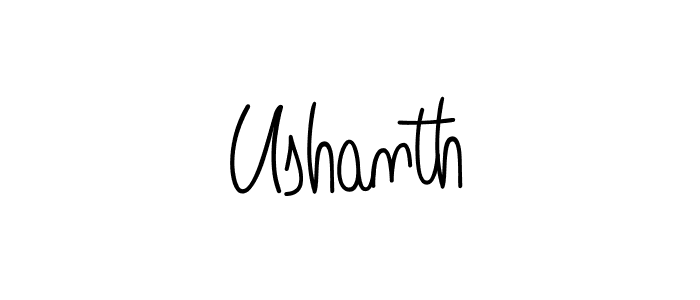 You should practise on your own different ways (Angelique-Rose-font-FFP) to write your name (Ushanth) in signature. don't let someone else do it for you. Ushanth signature style 5 images and pictures png