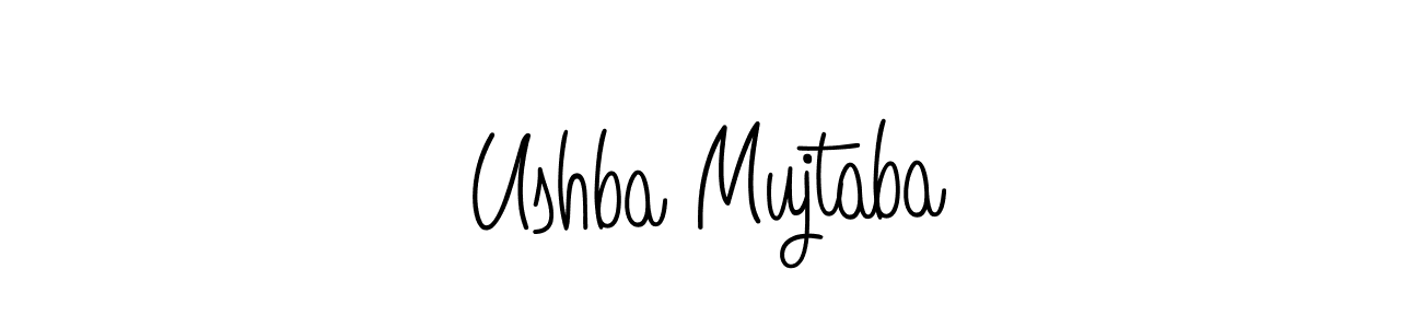 Design your own signature with our free online signature maker. With this signature software, you can create a handwritten (Angelique-Rose-font-FFP) signature for name Ushba Mujtaba. Ushba Mujtaba signature style 5 images and pictures png