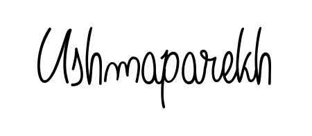 Create your official email sign-off with Ushmaparekh name in Angelique-Rose-font-FFP style. Crisp, clean, and perfectly legible across all screens. Ushmaparekh signature style 5 images and pictures png