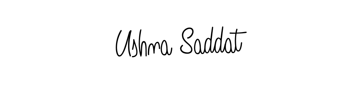 if you are searching for the best signature style for your name Ushna Saddat. so please give up your signature search. here we have designed multiple signature styles  using Angelique-Rose-font-FFP. Ushna Saddat signature style 5 images and pictures png