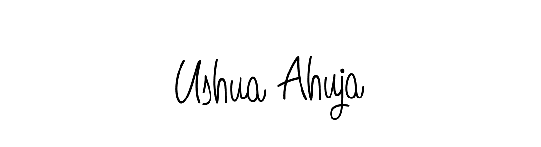 Also You can easily find your signature by using the search form. We will create Ushua Ahuja name handwritten signature images for you free of cost using Angelique-Rose-font-FFP sign style. Ushua Ahuja signature style 5 images and pictures png