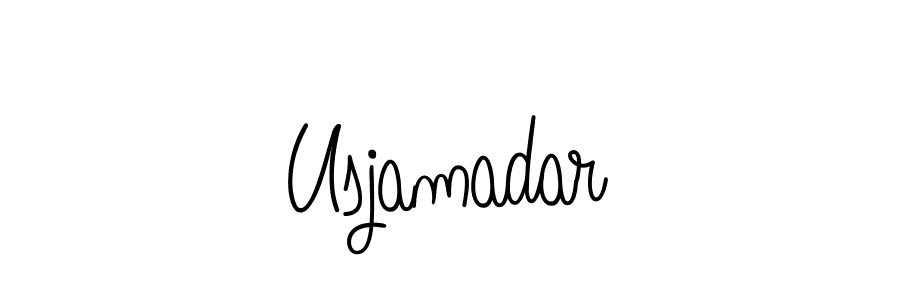 Create a beautiful signature design for name Usjamadar. With this signature (Angelique-Rose-font-FFP) fonts, you can make a handwritten signature for free. Usjamadar signature style 5 images and pictures png