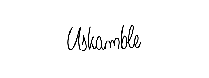 Check out images of Autograph of Uskamble name. Actor Uskamble Signature Style. Angelique-Rose-font-FFP is a professional sign style online. Uskamble signature style 5 images and pictures png