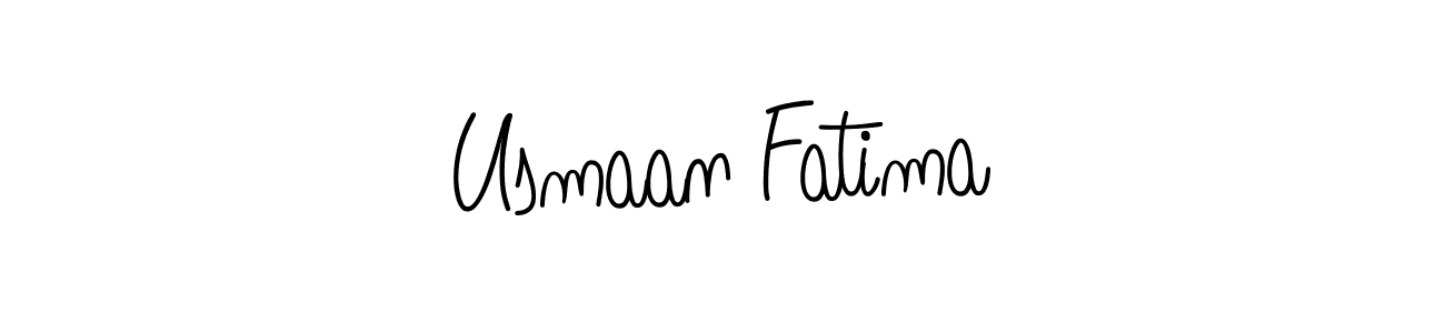 Create a beautiful signature design for name Usmaan Fatima. With this signature (Angelique-Rose-font-FFP) fonts, you can make a handwritten signature for free. Usmaan Fatima signature style 5 images and pictures png