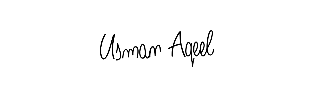 You can use this online signature creator to create a handwritten signature for the name Usman Aqeel. This is the best online autograph maker. Usman Aqeel signature style 5 images and pictures png