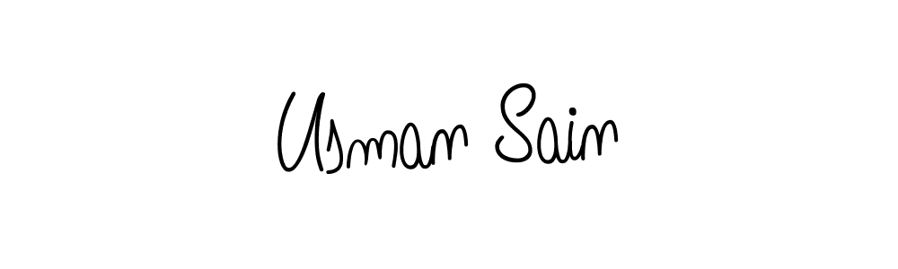 You should practise on your own different ways (Angelique-Rose-font-FFP) to write your name (Usman Sain) in signature. don't let someone else do it for you. Usman Sain signature style 5 images and pictures png