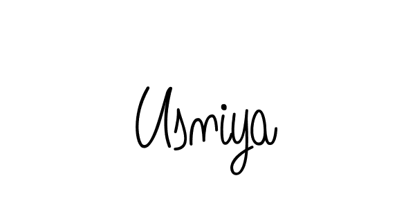 You should practise on your own different ways (Angelique-Rose-font-FFP) to write your name (Usniya) in signature. don't let someone else do it for you. Usniya signature style 5 images and pictures png