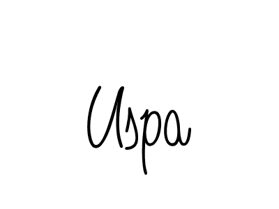 Design your own signature with our free online signature maker. With this signature software, you can create a handwritten (Angelique-Rose-font-FFP) signature for name Uspa. Uspa signature style 5 images and pictures png
