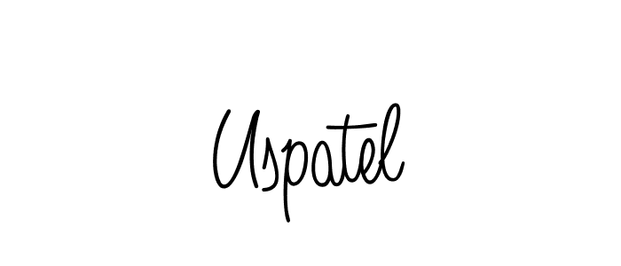 Create a beautiful signature design for name Uspatel. With this signature (Angelique-Rose-font-FFP) fonts, you can make a handwritten signature for free. Uspatel signature style 5 images and pictures png