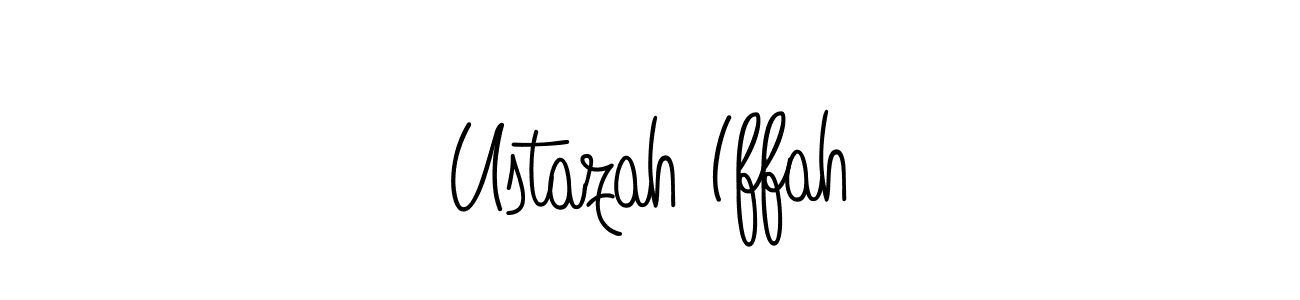 Design your own signature with our free online signature maker. With this signature software, you can create a handwritten (Angelique-Rose-font-FFP) signature for name Ustazah Iffah. Ustazah Iffah signature style 5 images and pictures png