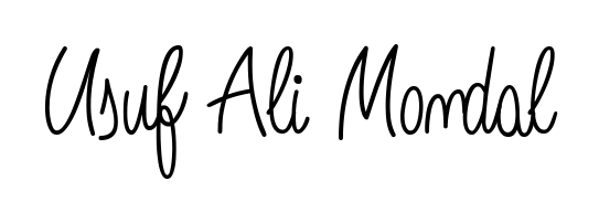 A timeless handwritten aesthetic for Usuf Ali Mondal. The Angelique-Rose-font-FFP font gives your signature a handcrafted feel with natural curves. Usuf Ali Mondal signature style 5 images and pictures png