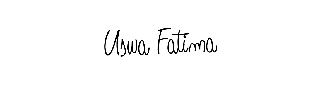 Uswa Fatima stylish signature style. Best Handwritten Sign (Angelique-Rose-font-FFP) for my name. Handwritten Signature Collection Ideas for my name Uswa Fatima. Uswa Fatima signature style 5 images and pictures png